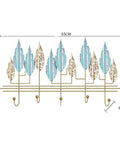 Rock-Solid Wall Mount Coat Hanger Hook Holder, Heavy-Duty multi-purpose key rack with decorative leaf design.