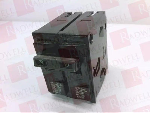 Top Tier Built Tough 20 Amp Double Pole Type QP Circuit Breaker With No Sweat Drop In Setup And Beefy 10000 AIC Rating For ES PL Load Centers At 240 Volts, black design