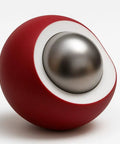 ABS Coated Steel Balls Set 17.25mm Red 10g Core With Nylon Steel Build, 0.68 Inch Precision Spheres, 40 Pack For Bearings, Hobby Machining, And High Durability In Tough DIY Projects. Single red ABS-coated steel ball with exposed metal core