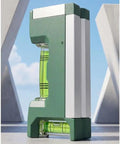 Compact Magnetic Bubble Level 83mm Accuracy for spirit Level for Woodworking Plumbing Metal Surfaces Silver, side view showing vibrant vials.