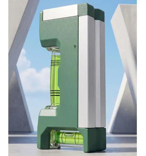 Compact Magnetic Bubble Level 83mm Accuracy for spirit Level for Woodworking Plumbing Metal Surfaces Silver, side view showing vibrant vials.