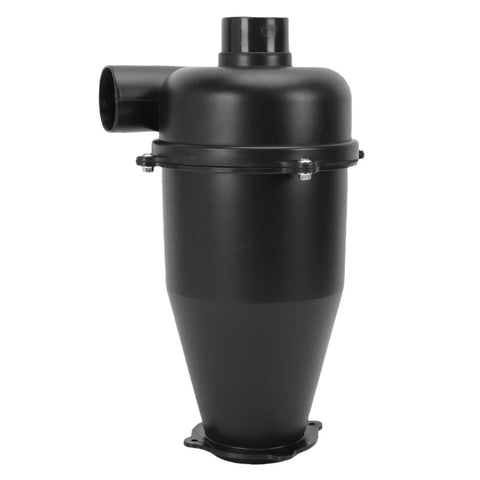 Premium Cyclone Dust Collector Separator For Woodworking And Construction, black ABS material, efficient dust extraction system.