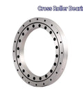 Xsu080218 Cross Roller Bearing Measuring 180 X 255 X 25 Point 4 Mm designed for CNC machinery, showing a silver roller bearing with holes.