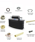 Water Jet Cutter HP Seal Kit SP1060 17.5mm Inner Size High Pressure Outlet Poppet Repair Kit Spare Parts Display including O-rings, plunger, and seal housing