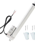 Beefy 50-400mm Stroke 12V DC Linear Actuator Motor 1000N 220lb With Rocker Switch And Mounting Bracket For DIY Projects Robotics And Home Automation Heavy Duty Precision Linear Motion, white actuator with brackets