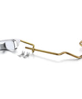 Left Hand Pressure Assist Toilet Lever With Linkage For Gerber Ultra Flush Tanks 99-571-KT Compatible Durable Brass Construction One Pack Replacement Handle For Smooth Flush And Long Lasting Performance, chrome and brass lever with clips
