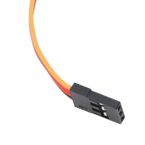 Heavy Duty Digital Servo Motor With 12kg Torque And 90 Degree Sweep Featuring All Steel Gears Dual Ball Bearings Splash Resistant Housing And Crisp Feedback For Rc Vehicles Robots And Weekend Mods connector cable close-up.