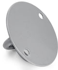 Beast Mode Heavy Duty Two Pack Wall Mount Brackets For Suspension Straps Gym Rings And Body Weight Training With Industrial Steel Ceiling Anchors Supporting Up To Seven Hundred Fifty Pounds showing a gray circular mount with holes.