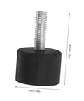 Adjustable Rubber Furniture Isolators For Anti Slip Vibration Control And Silent Mounts Leveling Feet black rubber and metal threaded foot