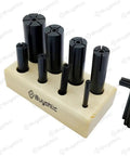 Hand Expanding Arbor Set 8 Piece For Lathes And Milling Machines, Workhorse Pro Grade Precision Tooling, Size Range One Quarter Inch To One And One Quarter Inch, Laser Marked Arbors For Quick Custom Fits