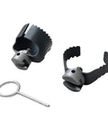 Heavy Duty Three Piece Drain Auger Set Featuring Tough As Nails Steel Cutter Heads for 4 to 8 inch pipes, including cutters in the image.