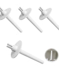 Set Of 4 Dope Plastic Spool Pin Thread Holders For Sewing Machines, Easy Replacement Bobbin Pins For Twin Needle Or Handheld Use, Works With Home Machines, Durable Thread Guide For Smooth Feeds, white plastic spool pins