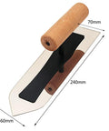 Venetian Plaster Trowel Set 3 Piece Flexible Stainless Steel Blades 0.3mm with Wooden Handles for precise plastering