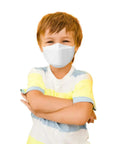 Child wearing KF94 Face Mask 50 Pack For Kids And Small To Medium Faces Made In Korea English Packaging 10 Polybags Of 5