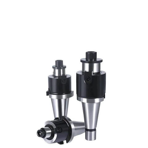 Premium Nt Fmb Face Milling Tool Holder For Cnc Milling Machines With Secure Collet Grip In Iso30 And Iso40 Sizes showing three tool holders.