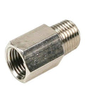 Viair 1/4 in NPT nickel-plated check valve, silver; hex body with female inlet and male outlet threads