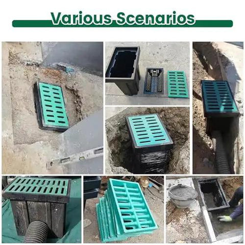 Rock Solid Heavy Duty Catch Basin Sump Pump With Drain Lid And Debris Basket For No Sweat Yard Drainage features various installation scenarios.