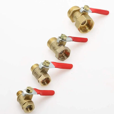 Brass Needle Valve Pneumatic Mini Ball Valve Female Male Thread For Smooth Airflow And Precise Pressure Control One Quarter Inch Bsp Copper Pipe Fitting Coupler Adapter Heavy Duty Compressor Line Connector No Fuss Hookup And Bulletproof Build