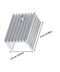 Heavy Duty Aluminum Heat Sink Kit 10 Pcs Triode Voltage Regulator Cooling Fins Metal Radiator For Electronics Computers Industrial Equipment Lightweight Quick Install Durable Thermal Management For Chips, 20x15x10 mm TO-220 heat sink