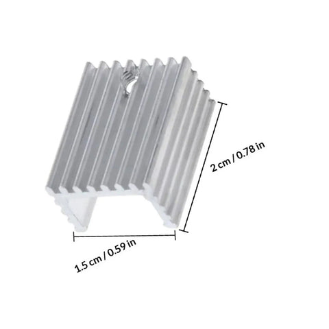 Heavy Duty Aluminum Heat Sink Kit 10 Pcs Triode Voltage Regulator Cooling Fins Metal Radiator For Electronics Computers Industrial Equipment Lightweight Quick Install Durable Thermal Management For Chips, 20x15x10 mm TO-220 heat sink