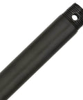 Upgraded Home Setup Features This Solid Six Inch Black Ceiling Fan Downrod showing a black matte finish and threaded ends.