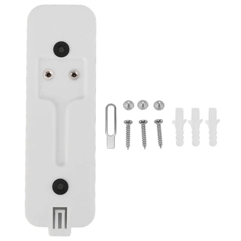 White Video Doorbell Back Plate Replacement with screws and expansion tubes, Lightweight Durable Plastic Back Plate With Easy Install For Quick Fix.