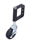 4 Inch Spring Loaded Wheel Caster Built To Last Heavy Duty Gate Accessory For Doors With Rugged Steel Bracket And Double Ball Bearings