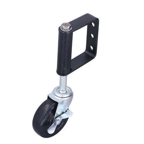 4 Inch Spring Loaded Wheel Caster Built To Last Heavy Duty Gate Accessory For Doors With Rugged Steel Bracket And Double Ball Bearings