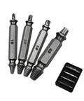 Super Cool 4 Piece Stripped Screw Extractor Kit That Lets You Bust Out Tough Damaged Bolts Fast With Any Drill And Make House Construction Work A Total Breeze. 4-piece steel extractor set in case