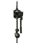 Manual Lever Hoist Come Along Three Quarters Ton Capacity 1650 Lbs, side view with heavy duty hook and chain, ideal for lifting.