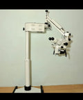 Pro Grade Dental Microscope With Tiltable Head And 5 Step Zoom Full Accessories Kit 24 Inch 4K Display For Sharp No Fuss Visualization And High Magnification Optics For Precise Procedures on white stand
