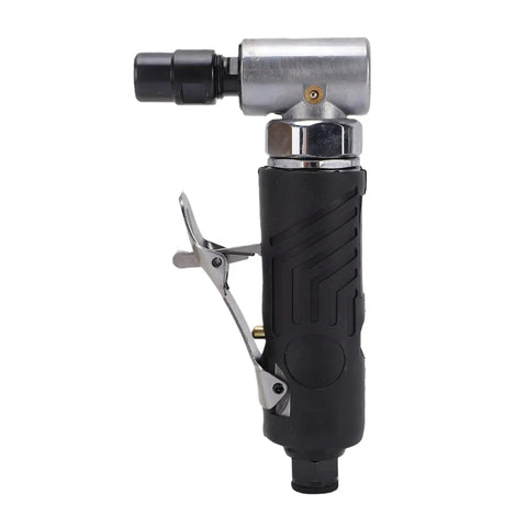 Straight Up Heavy Duty 90 Degree Air Angle Die Grinder Real Deal 12000 RPM Pneumatic Grinding Tool side view with rubber grip.