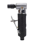 Heavy Duty 90 Degree Air Angle Die Grinder Packs Savage 12000 RPM Pneumatic Power With Cushioned Non Slip Grip, side view.