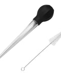 Game-Changing Silicone Turkey Baster With Cleaning Brush, Easy To Use Bulb Syringe Basting Tool, 11.5 Inch