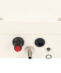 12V Electric Milking Vacuum Pump With Adjustable Speed, control panel view showing knobs and connectors