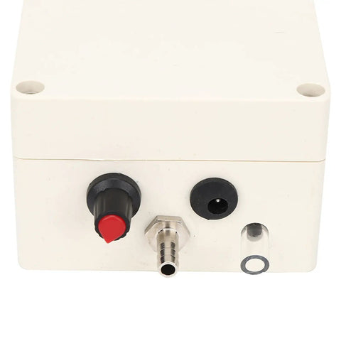 12V Electric Milking Vacuum Pump With Adjustable Speed, control panel view showing knobs and connectors