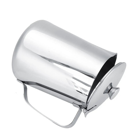 Stainless Steel Milk Frothing Pitcher With Lid And Dripless Spout 2000ml Pro Grade For Latte Art Ready