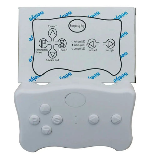 RX19 7Pin Two Point Four G Bluetooth Receiver Control Box Kit with white remote and instruction card for Power Wheels