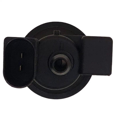 Top view of Plug And Play Canister Purge Valve Solenoid 06E906517A OEM Replacement for VW Audi, shown in black plastic.