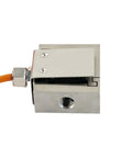 0-50 Kg Tension Load Cell With LED Display Control Meter, silver metal body and orange cable, side view.