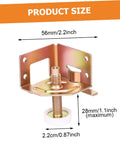 Rock Solid Adjustable Cabinet Levelers With Swivel Floor Cups For Tables And Workbenches Custom Height Design Makes Setup Hella Quick And Keeps Floors Totally Scratch Free In Rose Gold Steel Four Pack showing dimensions of 56mm and 28mm.