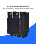 100 Amp Two Pole Circuit Breaker For 120 And 240 Volt AC Systems With Plug In Mount 10KA Interrupting Rating, side view