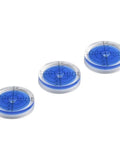 3 Pack Round Bubble Level 32mm for acrylic for spirit Gauge for Precision with translucent blue bubbles and scale markings.