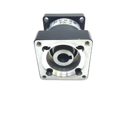 Heavy Duty Nema 52 Flange Planetary Gearbox And Speed Reducer Designed For Stepper And Servo Motors With Knockout Torque and Rock Solid Precision For Pro Setup Needs, front view.