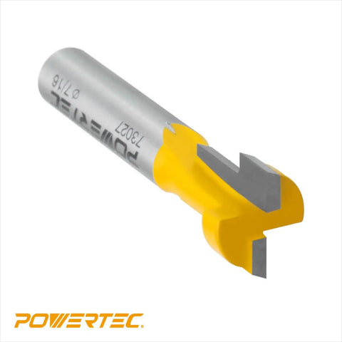 Heavy Duty T Track Router Bit With Tungsten Carbide Tip And One Quarter Inch Shank showcasing a precise cutting edge and durable design.