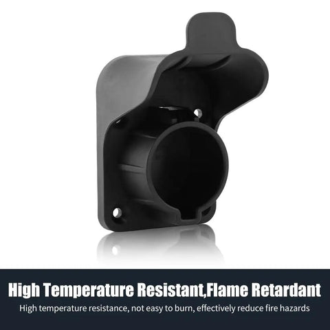 Make Your Garage Shine With This Badass Sae J1772 Ev Wall Mount Charger Holder, high temp resistant, black, durable design.