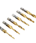AUTOTOOLHOME titanium-coated drill and tap bit set, 13pcs, SAE/metric, for drilling, tapping and deburring metal