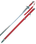Pro Grade Tai Chi Practice Sword 41 Inch Overall With 29.5 Inch Mirror Polished Stainless Steel Blade Red Yin Yang Oriental Guard