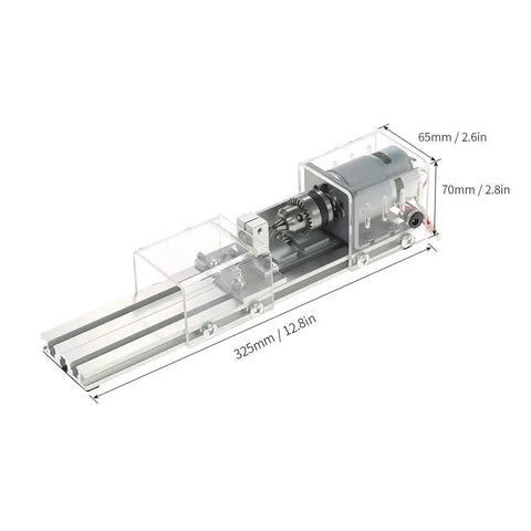 Dope Mini Wood Lathe Machine For DIY Projects, Portable CNC Lathe Kit With 100W Power, 24V DC, Polishing, Grinding, Cutting And Milling, Lightweight Home Woodworking Lathe For Hobbyists And Makers