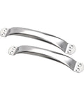 Round Tube Cabinet Handle Heavy Duty Stainless Steel Pull for Furniture Drawers and Doors Easy Mount Hardware shown in pair